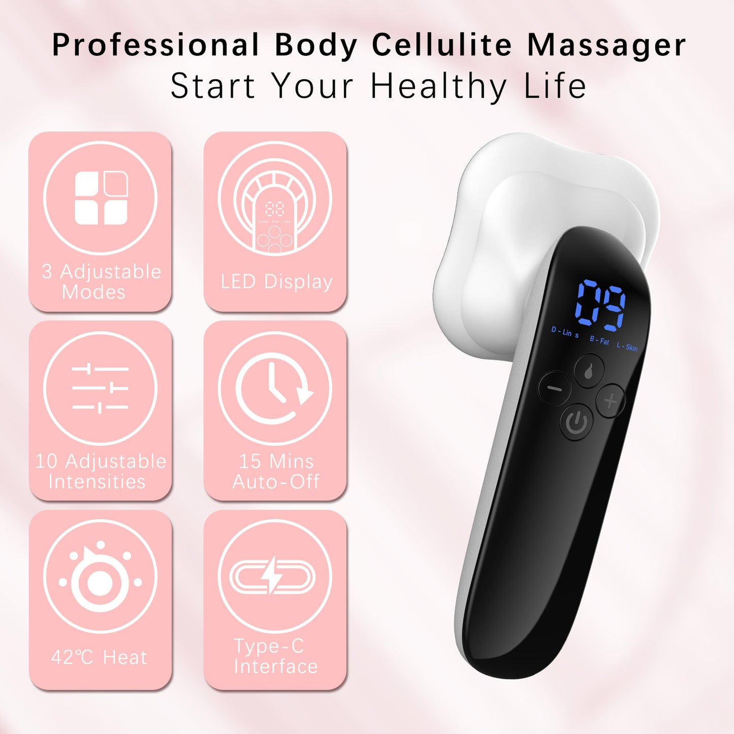 4-in-1 RF Cellulite Massager with EMS & Red Light Therapy