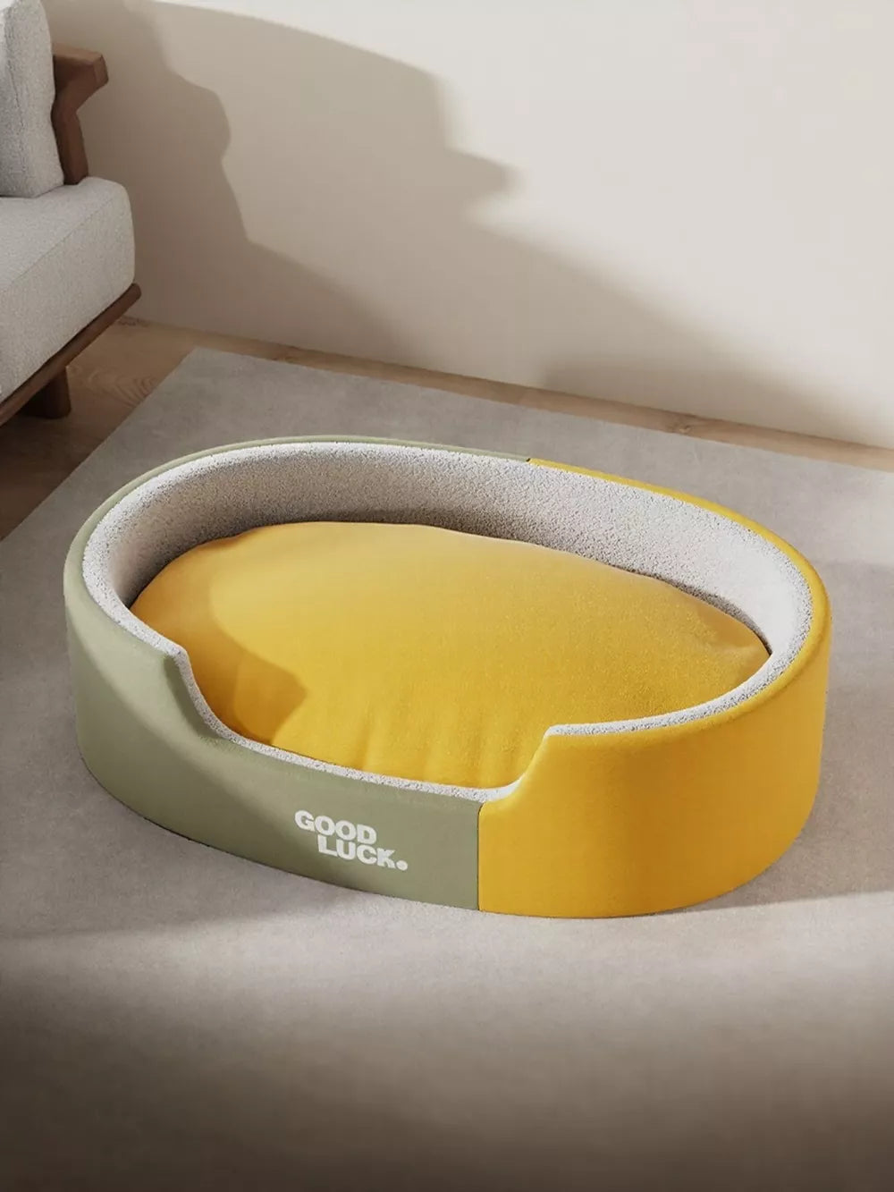 Oval Plush Pet Nest – Ultra-Soft Sponge Bed for Cats & Dogs | S–XL