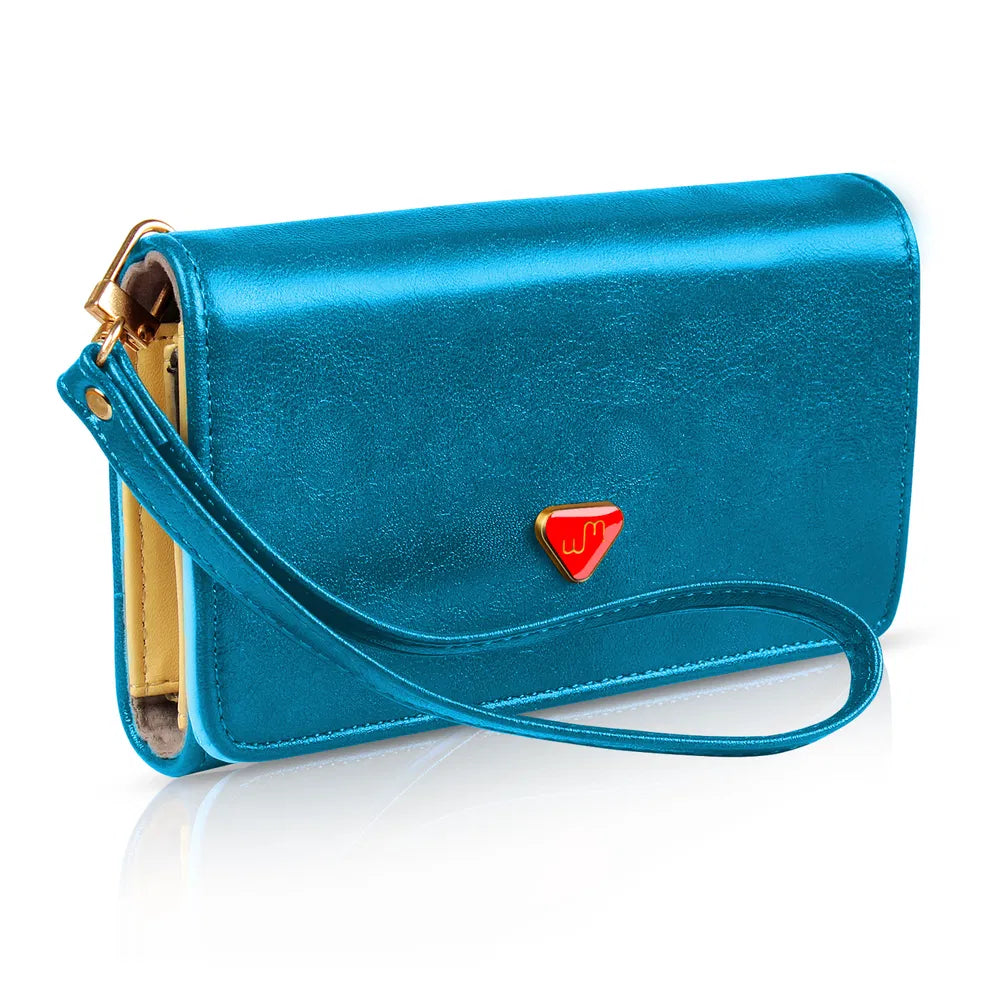 Women's RFID Blocking Wristlet Wallet - Compact Leather Clutch with Card Slots & Coin Pocket
