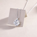 Moissanite Pendant Necklace – 925 Sterling Silver & Platinum Plated | 0.5–5 Carat