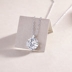 Moissanite Pendant Necklace – 925 Sterling Silver & Platinum Plated | 0.5–5 Carat