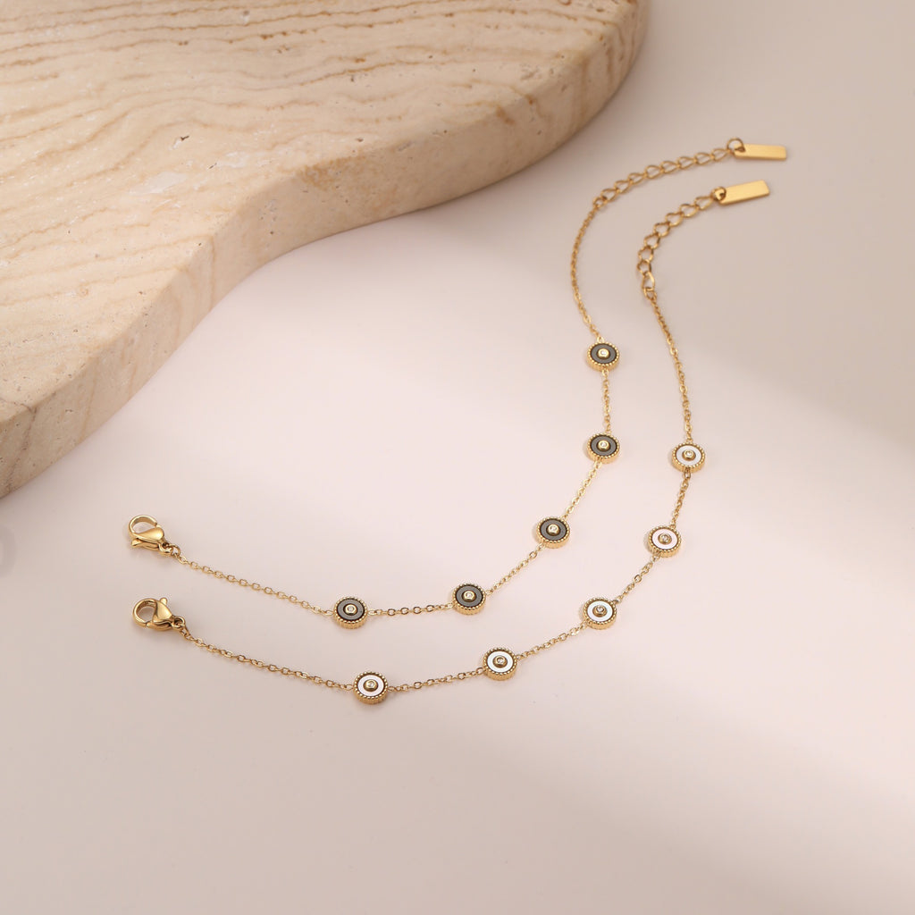 18K Gold-Plated Geometric Stainless Steel Bracelet for Women