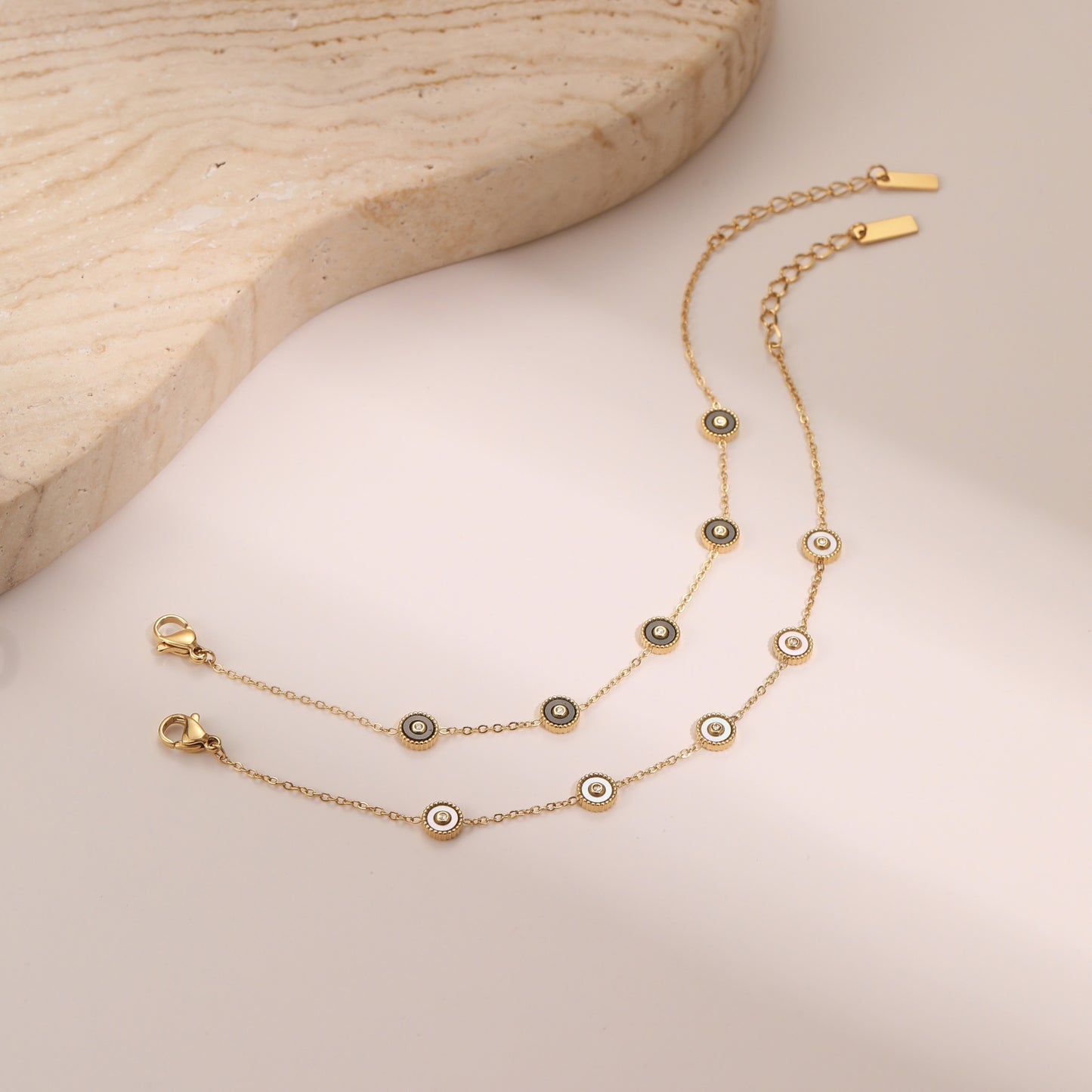 18K Gold-Plated Geometric Stainless Steel Bracelet for Women