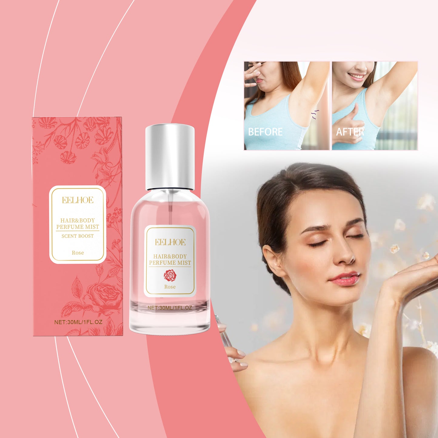 Rose Body & Hair Perfume Spray – Long-Lasting Floral Fragrance for Skin & Hair