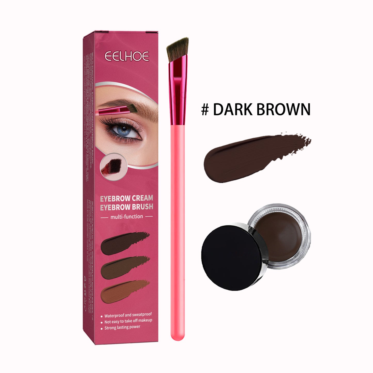 Professional Eyebrow Makeup Brush Set – 3-Piece Precision Brow Shaping & Filling Kit