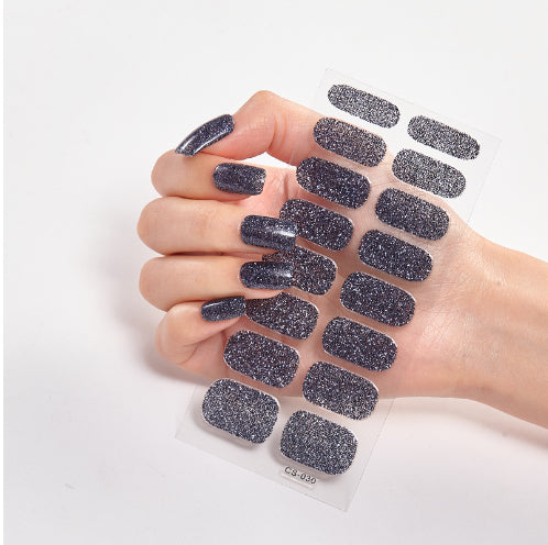 Pure Color Nail Stickers – 16 Solid Shades | Press-On Nail Art Strips