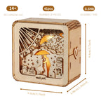 3D Wooden Puzzle Night Light – Love Heart DIY Model Kit | Ambient Desk Lamp for Adults