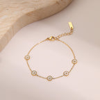18K Gold-Plated Geometric Stainless Steel Bracelet for Women