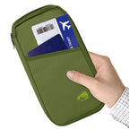 Travel Passport Holder Wallet - RFID Blocking Organizer with 12 Card Slots for Documents, Tickets & Phone