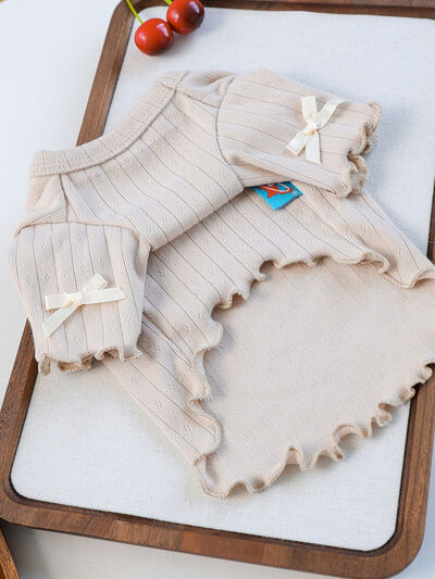 Sweet Bear Patch Ribbed Pet Top – Bow & Frill Dog Shirt