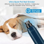 Professional Pet Nail Grinder - Quiet USB Rechargeable Dog & Cat Nail Trimmer