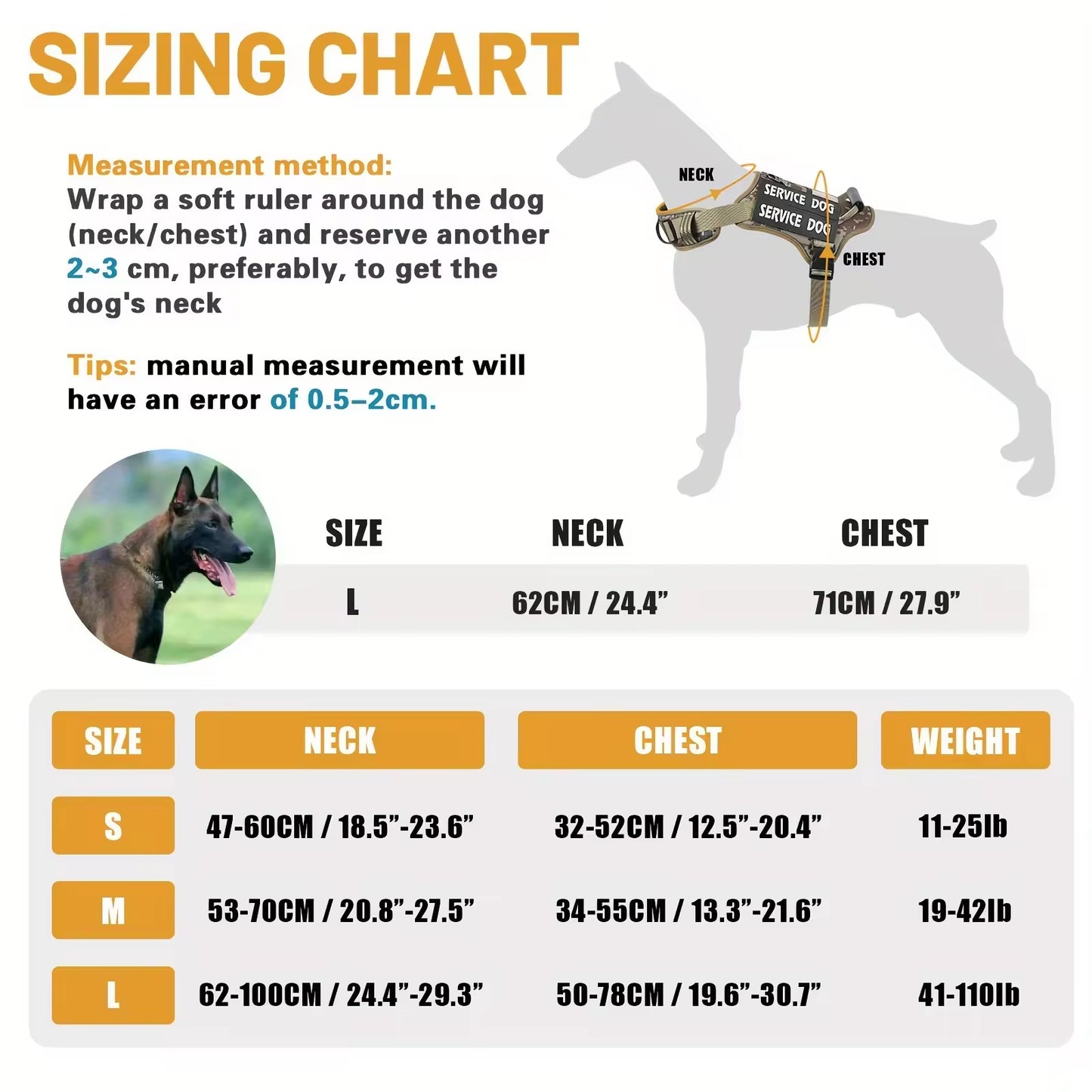 No-Pull Tactical Dog Harness with Handle – Reflective, Adjustable Service Dog Vest for Training & Control