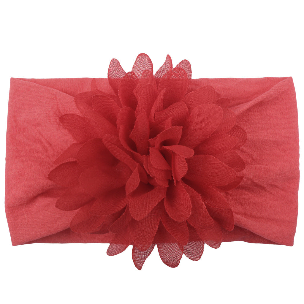 Baby Girl Flower Headband | Soft Chiffon Princess Hair Bow | 13 Colors