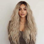Gray Ombre Wavy Lace Front Wig | T-Part Lace | 150% Density | Heat Resistant Synthetic