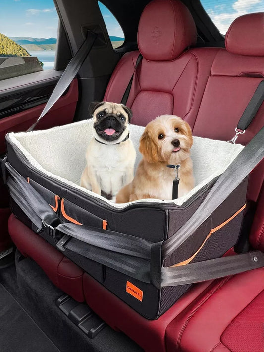 Pet Car Seat Booster – Elevated & Secure Travel Seat for Dogs & Cats