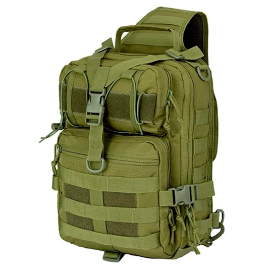 15L Tactical Sling Bag - MOLLE Crossbody Backpack for Hiking, Travel & EDC