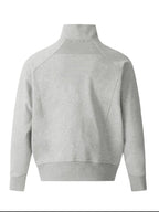 Men's Zip-Up Stand Collar Jacket – 85% Cotton Blend, Full Zip & Structured Collar