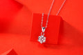 Moissanite Pendant Necklace | 1ct 2ct 3ct | S925 Sterling Silver & Platinum Plated
