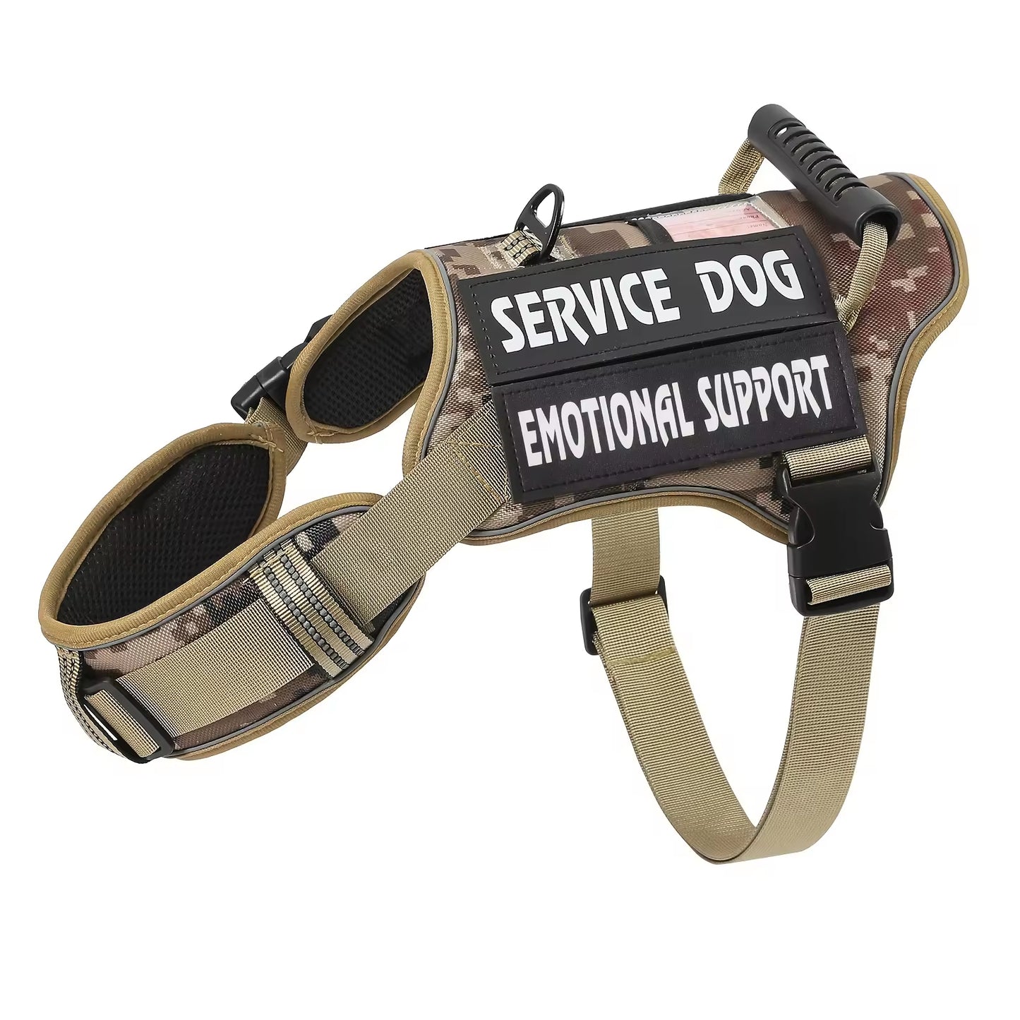 No-Pull Tactical Dog Harness with Handle – Reflective, Adjustable Service Dog Vest for Training & Control