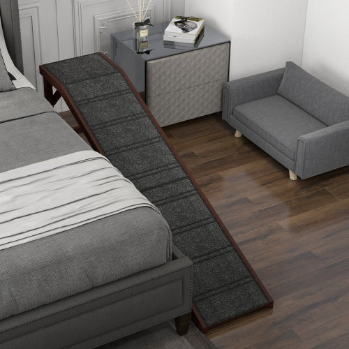 PawHut 74" Extra Long Dog Ramp for High Beds | Non-Slip, 120 lb Capacity, Flat Top Platform