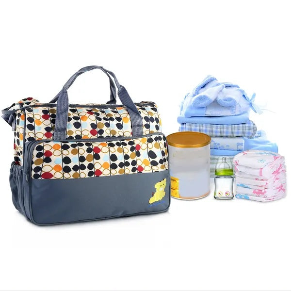 5-Piece Baby Diaper Bag Set - Water-Resistant Travel Organizer with Changing Pad for Parents