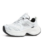 Letter Lace-Up Round Toe Athletic Shoes