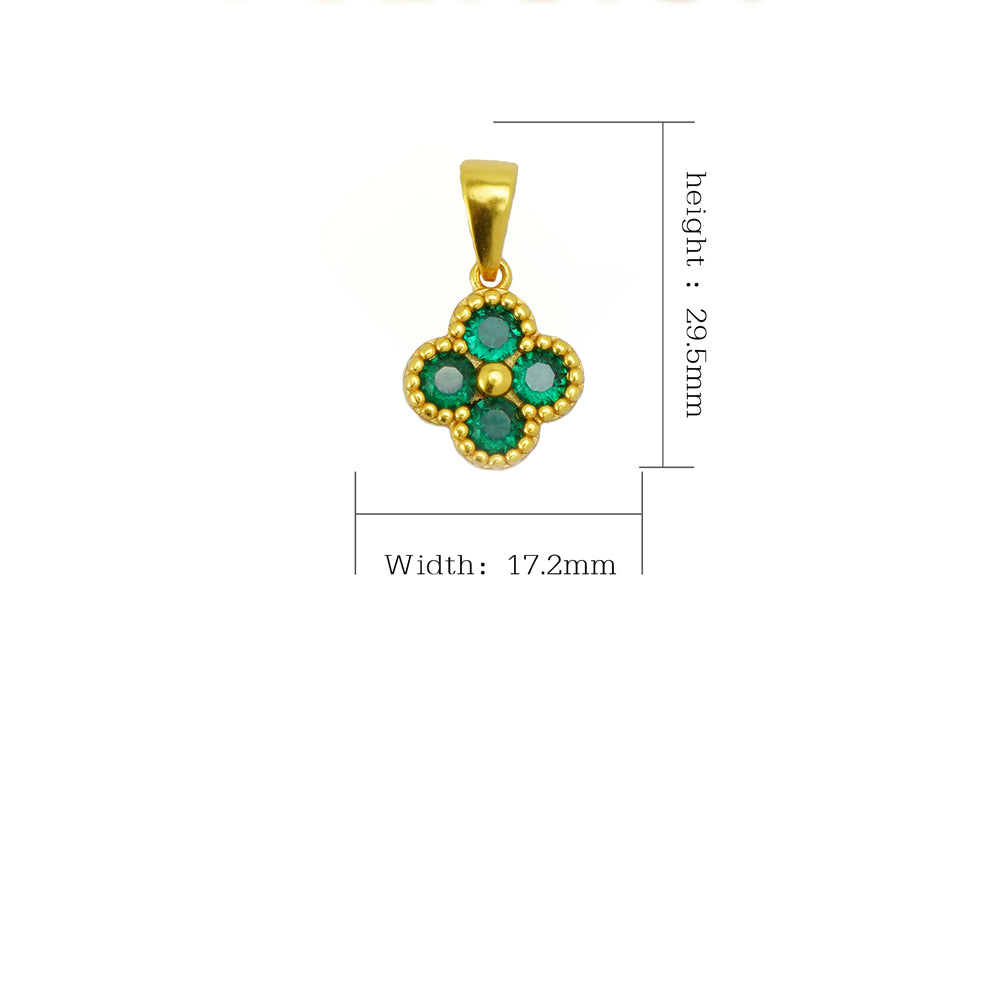 Lucky Four Leaf Clover Necklace | 24K Gold Plated Pendant & Adjustable Chain
