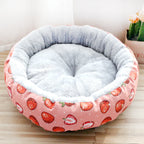 Calming Round Pet Bed – Plush Cotton Cushion for Dogs & Cats | S, M, L
