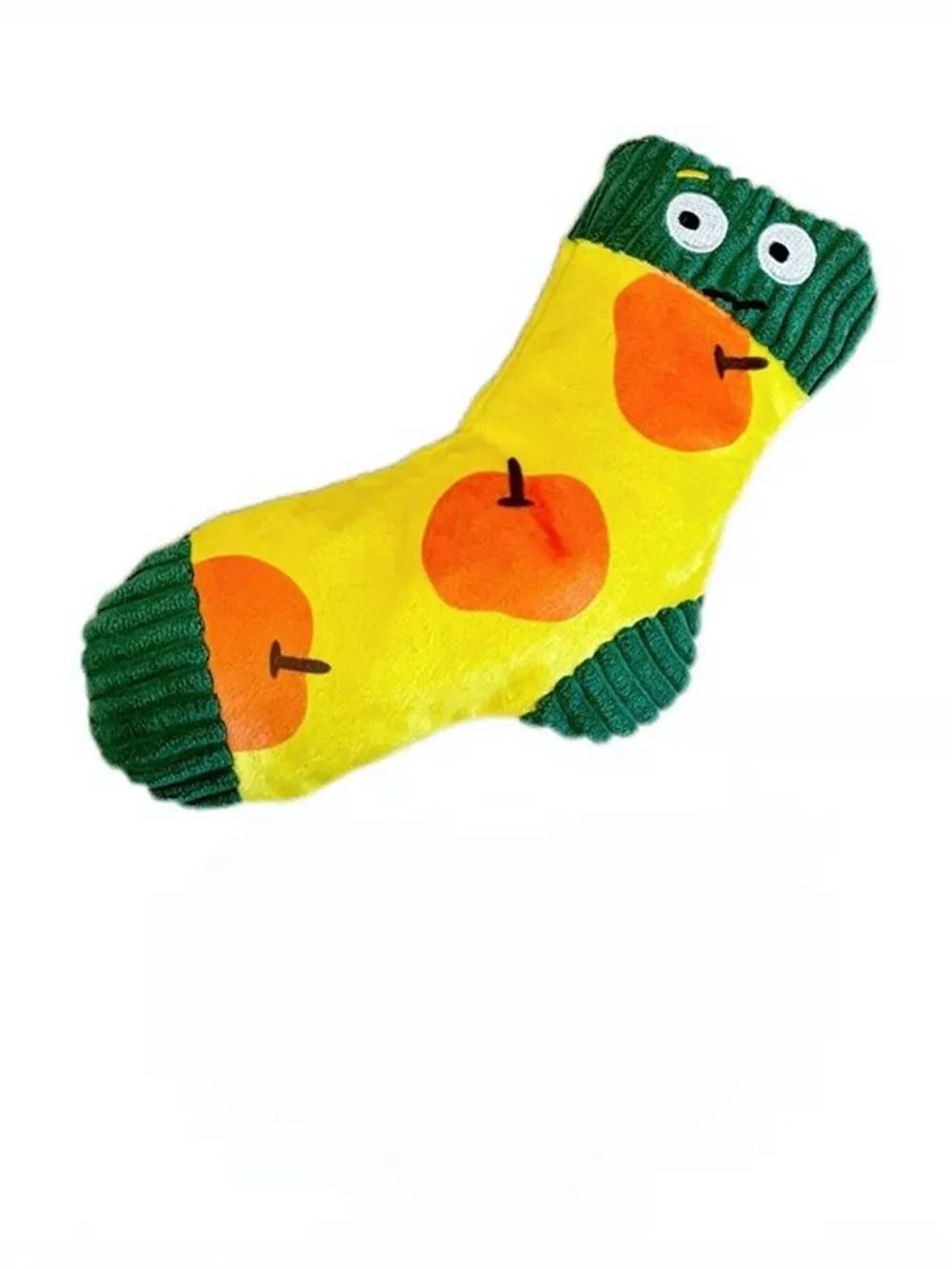 Dog Plush Chew Toy – Cartoon Socks Soft Cuddle & Squeaky Toy for Dogs