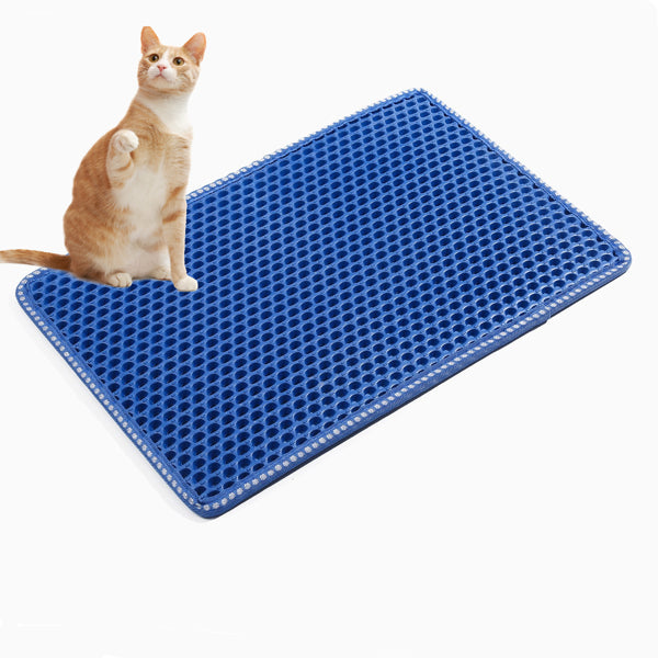 Premium Double Layer Cat Litter Trapping Mat - Waterproof & Urine Proof