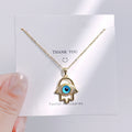 Evil Eye Hamsa Hand Necklace | Titanium Steel Protection Amulet for Women
