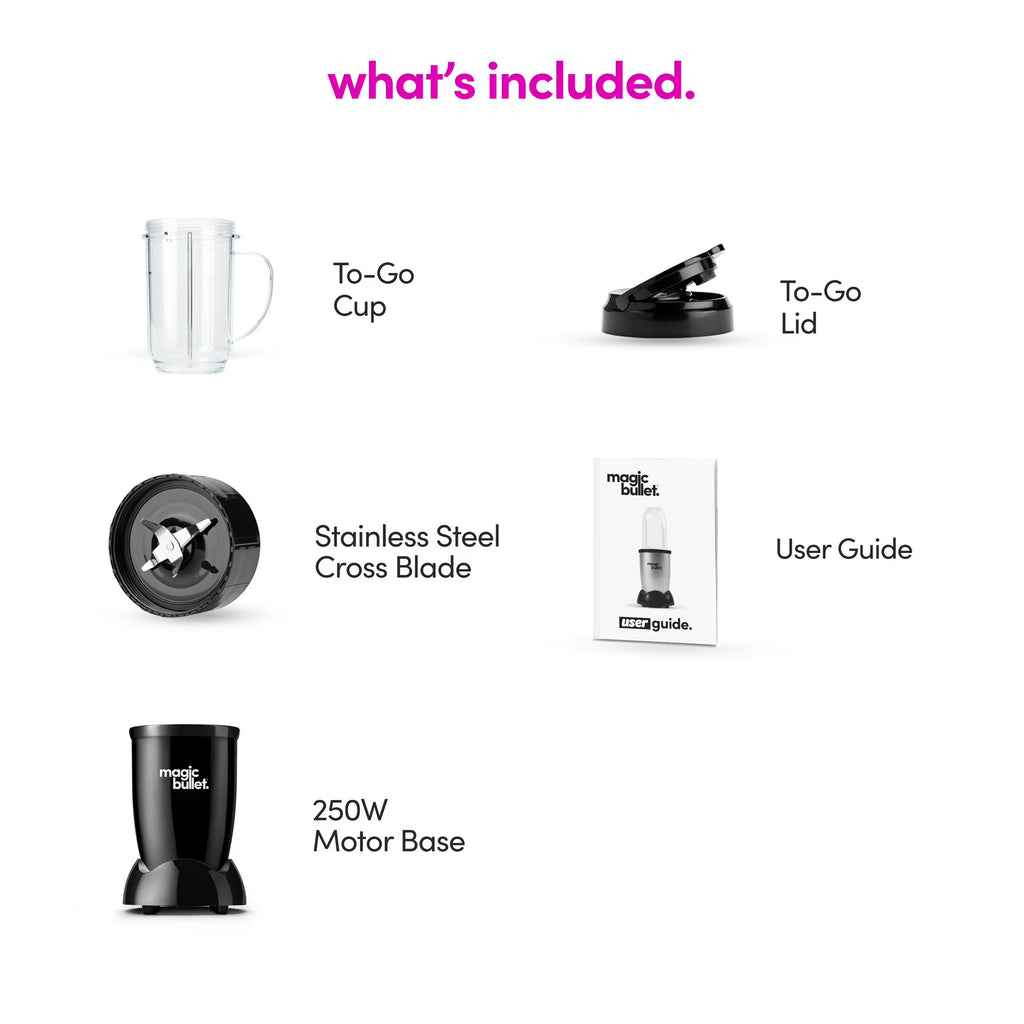 Magic Bullet 4-Piece Personal Blender MBR-0401WM – Black