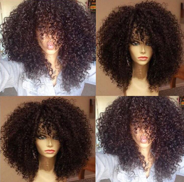 Afro Curly Wig - Voluminous Natural Black Heat Resistant