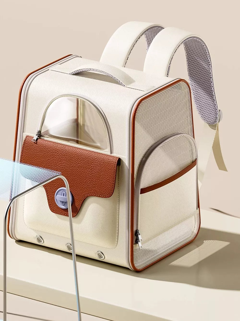 Breathable Pet Carrier Backpack – Hands-Free Travel Bag for Cats & Small Dogs