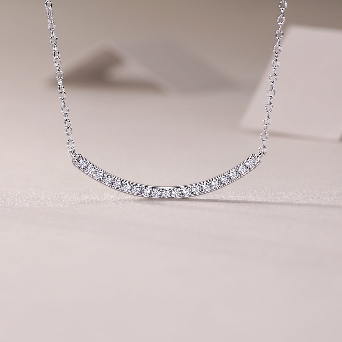 Moissanite Pendant Necklace | S925 Sterling Silver Platinum Plated