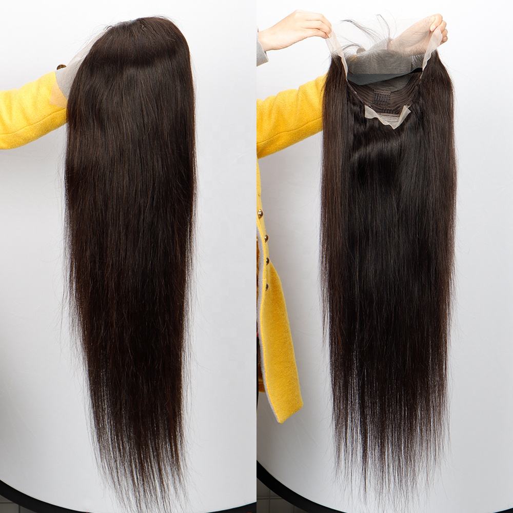 HD Lace Front Wig Human Hair - 13x4 Bone Straight 200% Density