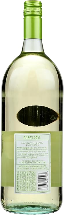 Barefoot Sauvignon Blanc Dry White Wine, 1.5L Magnum Bottle