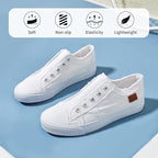 Women's Dual-Wear Canvas Slip-On Sneakers | Low-Top Casual Shoes – 2 Ways to Wear