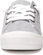 Women's Platform Canvas Slip-On Sneakers | Low-Top Classic Comfort Shoes