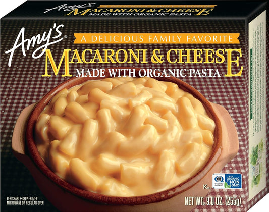 Amy's Macaroni & Cheese Frozen Meal, Organic Pasta & Cheddar, 9 oz
