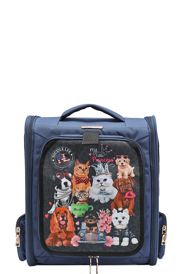 Nicole Lee USA Expandable Pet Carrier Backpack – Travel Bag for Small & Medium Pets