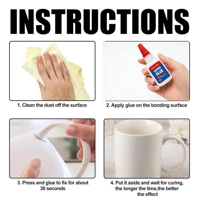 TEAMFANCY Welding High-Strength Oily Super Glue Multi-Surface Adhesive for Wood Metal Ceramic Leather Resin Ceramic Metal Glass Instant Bonding