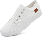 Women's Dual-Wear Canvas Slip-On Sneakers | Low-Top Casual Shoes – 2 Ways to Wear