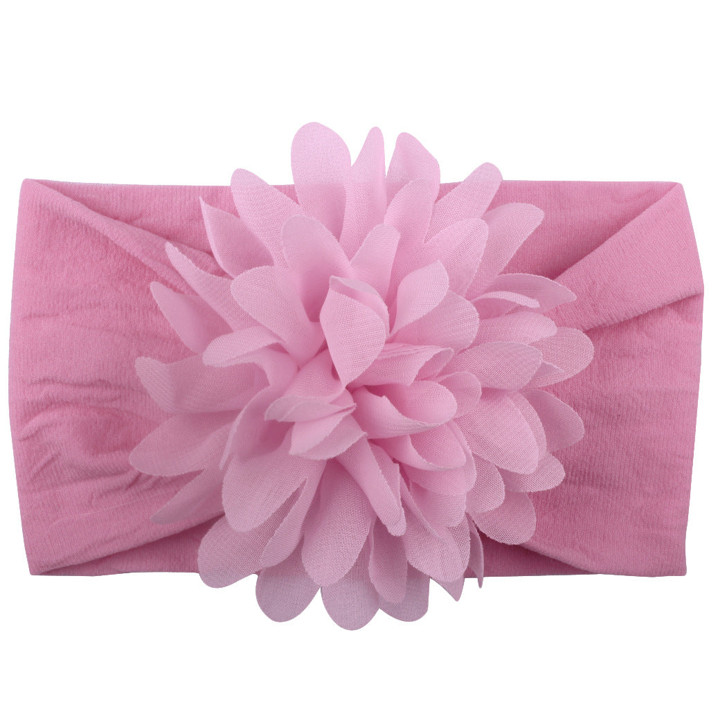 Baby Girl Flower Headband | Soft Chiffon Princess Hair Bow | 13 Colors