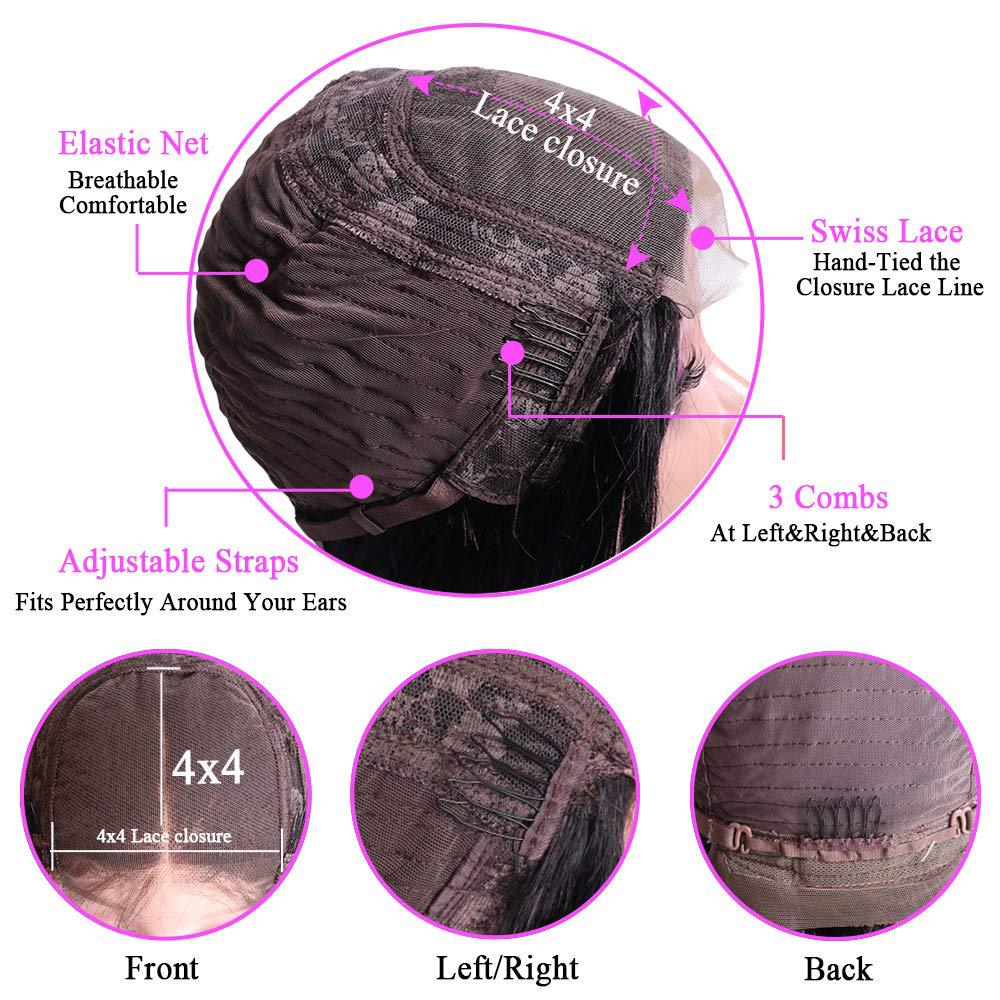 100% Human Hair Lace Front Wig – Natural Black | 10"–30"