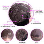 100% Human Hair Lace Front Wig – Natural Black | 10"–30"