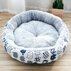 Calming Round Pet Bed – Plush Cotton Cushion for Dogs & Cats | S, M, L