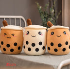 Boba Tea Plush Pillow - Cute Bubble Tea Stuffed Animal Cushion for Kids & Adults