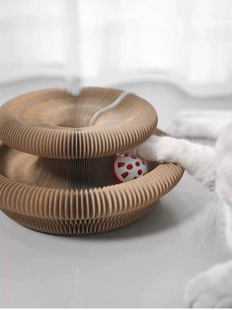 Foldable Cat Scratcher Lounge - Interactive Cardboard Scratching Pad for Cats