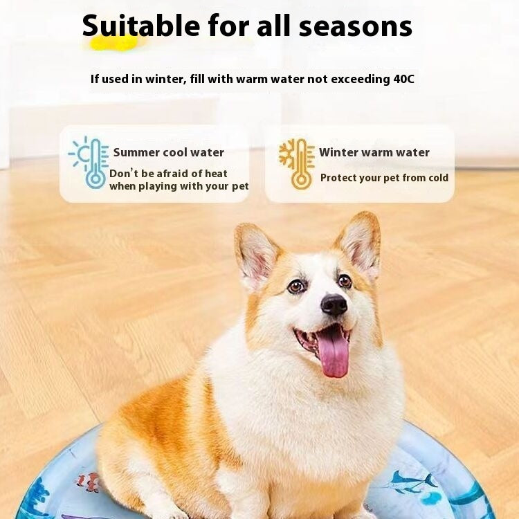 Inflatable Cooling Pet Water Bed & Ice Pad Mat for Dogs & Cats
